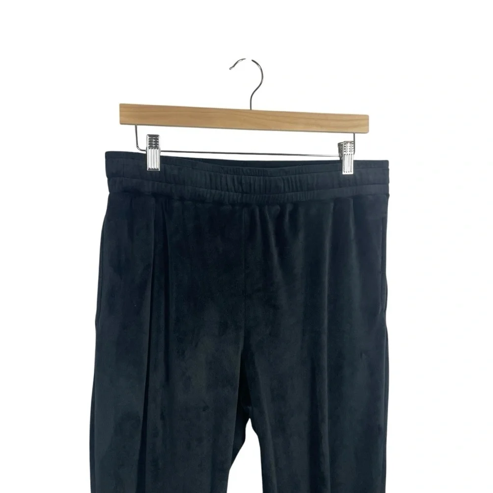 NWOT Sacre Solei Velour Track Pants in Black Size M